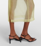 The Frankie Shop Peri sheer silk-blend midi skirt