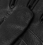 Hestra - Sarna Full-Grain Leather Gloves - Men - Black