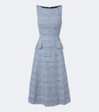 Carolina Herrera Cotton-blend tweed midi dress