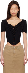 Vivienne Westwood Black Bea Corset Cardigan Blouse