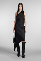 Courrèges Dress Woman In Black Silk