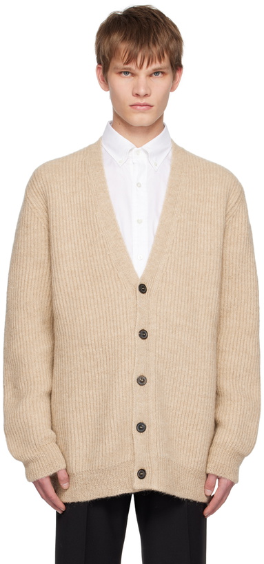 Photo: Maison Margiela Beige Y-Neck Cardigan