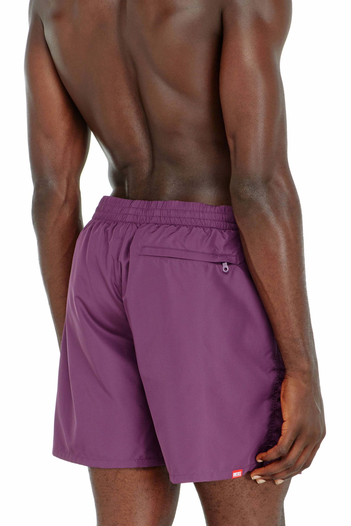 Diesel Swim shorts with metallic Oval D logo - Swim shorts Mens in Violet