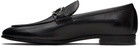 Ferragamo Black Gancini Ornament Loafers