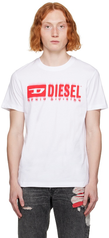 Photo: Diesel White T-Diegor-L6 T-Shirt
