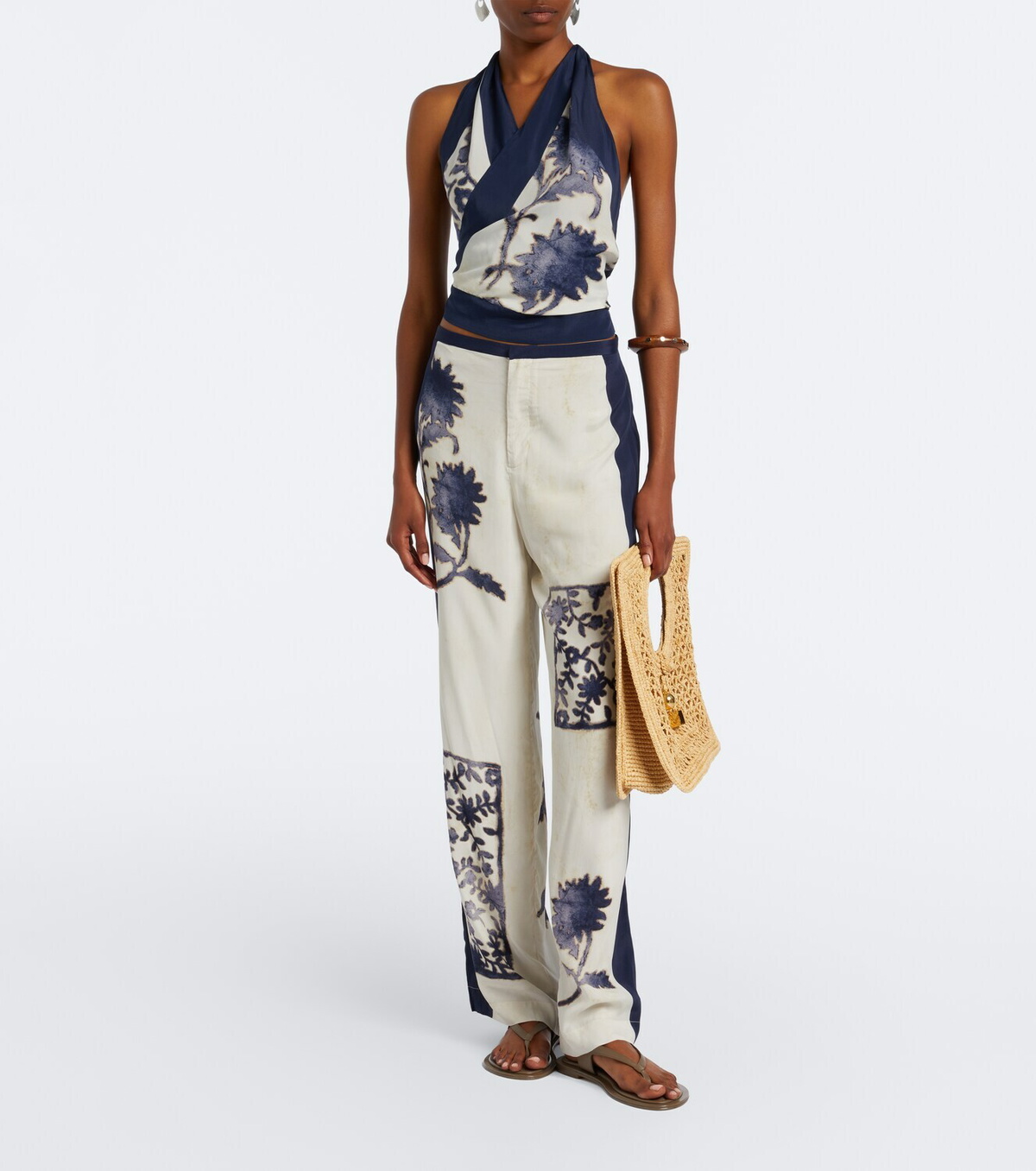 SIR Phillipa floral halterneck top