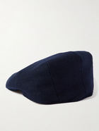 Anderson & Sheppard - Herringbone Wool-Tweed Flat Cap - Blue