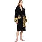 Versace Black 'I Heart Baroque' Bathrobe
