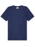 Oliver Spencer Loungewear - Ashbourne Cotton-Blend Terry T-Shirt - Blue