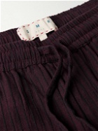 SMR DAYS - Malibu Straight-Leg Embroidered Cotton Drawstring Trousers - Purple