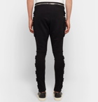 Balmain - Skinny-Fit Loopback Cotton-Jersey Sweatpants - Men - Black