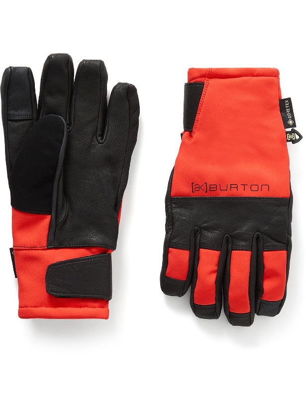 Photo: BURTON - [ak] Clutch Leather-Panelled GORE‑TEX Ski Gloves - Red