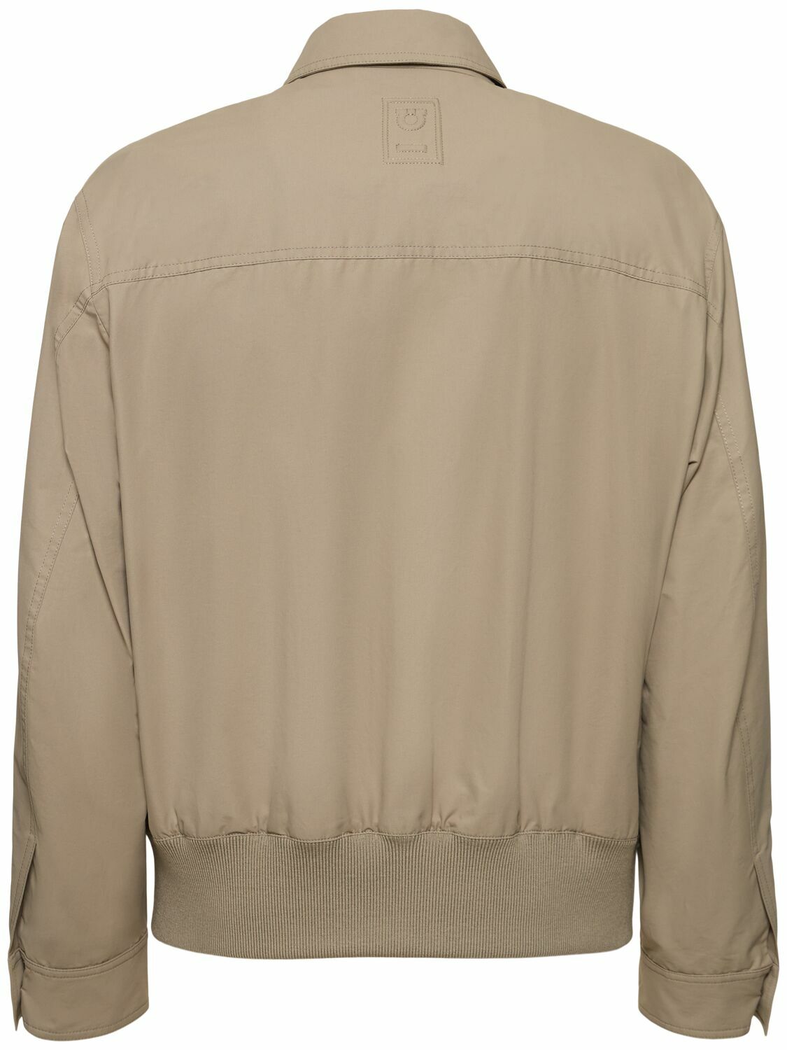 Ferragamo フェラガモ 綿ジャケット　ベージュ　48 FERRAGAMO Brushed Cotton & Nylon Jacket Salvatore Ferragamo