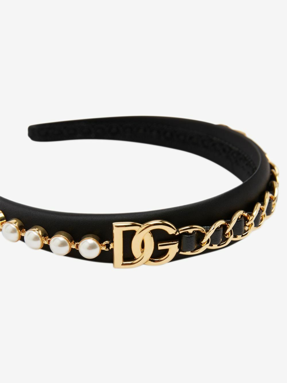 Dolce & Gabbana Black DG Logo Embellished Headband Dolce  display picture 1