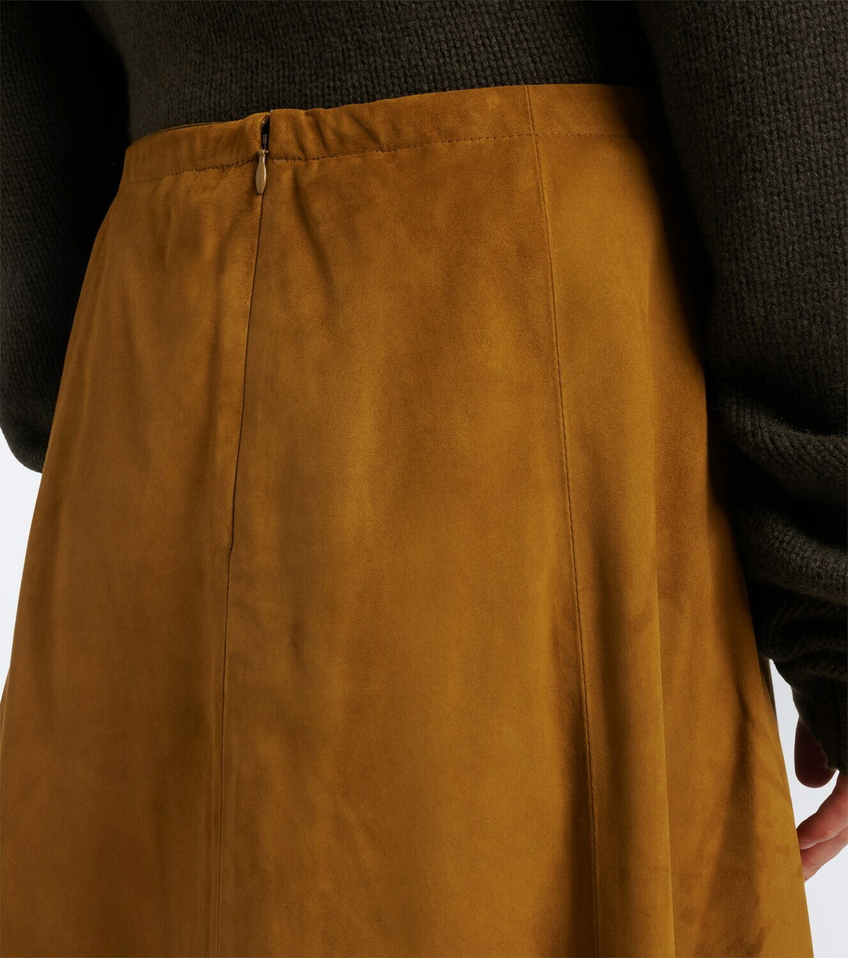 Vince Suede midi skirt