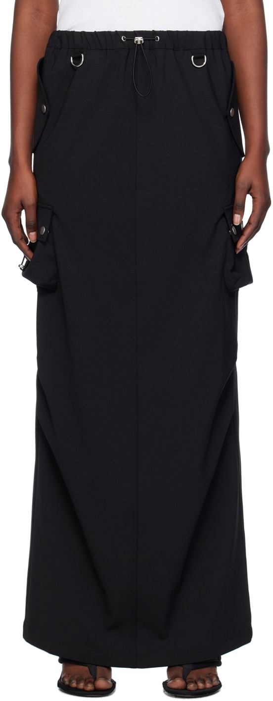 Coperni Black Tailored Cargo Maxi Skirt Coperni