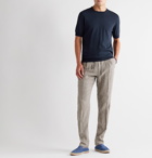 Lardini - Milo Slim-Fit Knitted Cotton T-Shirt - Blue