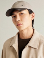 Berluti - Logo-Embroidered Cashmere-Blend and Leather Baseball Cap - Neutrals