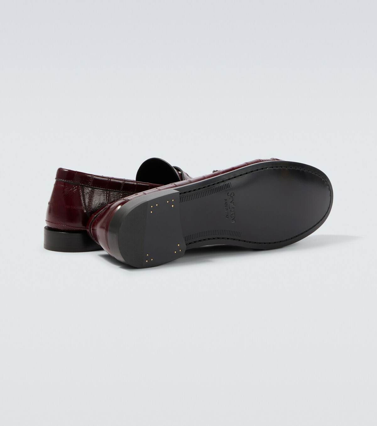 Saint Laurent Le Loafer eel leather penny loafers
