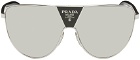 Prada Eyewear Silver Mirrored Sunglasses