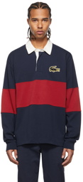 Lacoste Navy Cornelly Colorblock Long Sleeve Polo