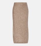 Brunello Cucinelli Lamé pencil skirt