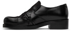 Stefan Cooke Black Polished Slip-On Loafers