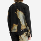 Alexander McQueen Men's Acid Treatment Denim Jacket in Black/Ivory