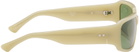 Dries Van Noten Yellow Rectangle Sunglasses