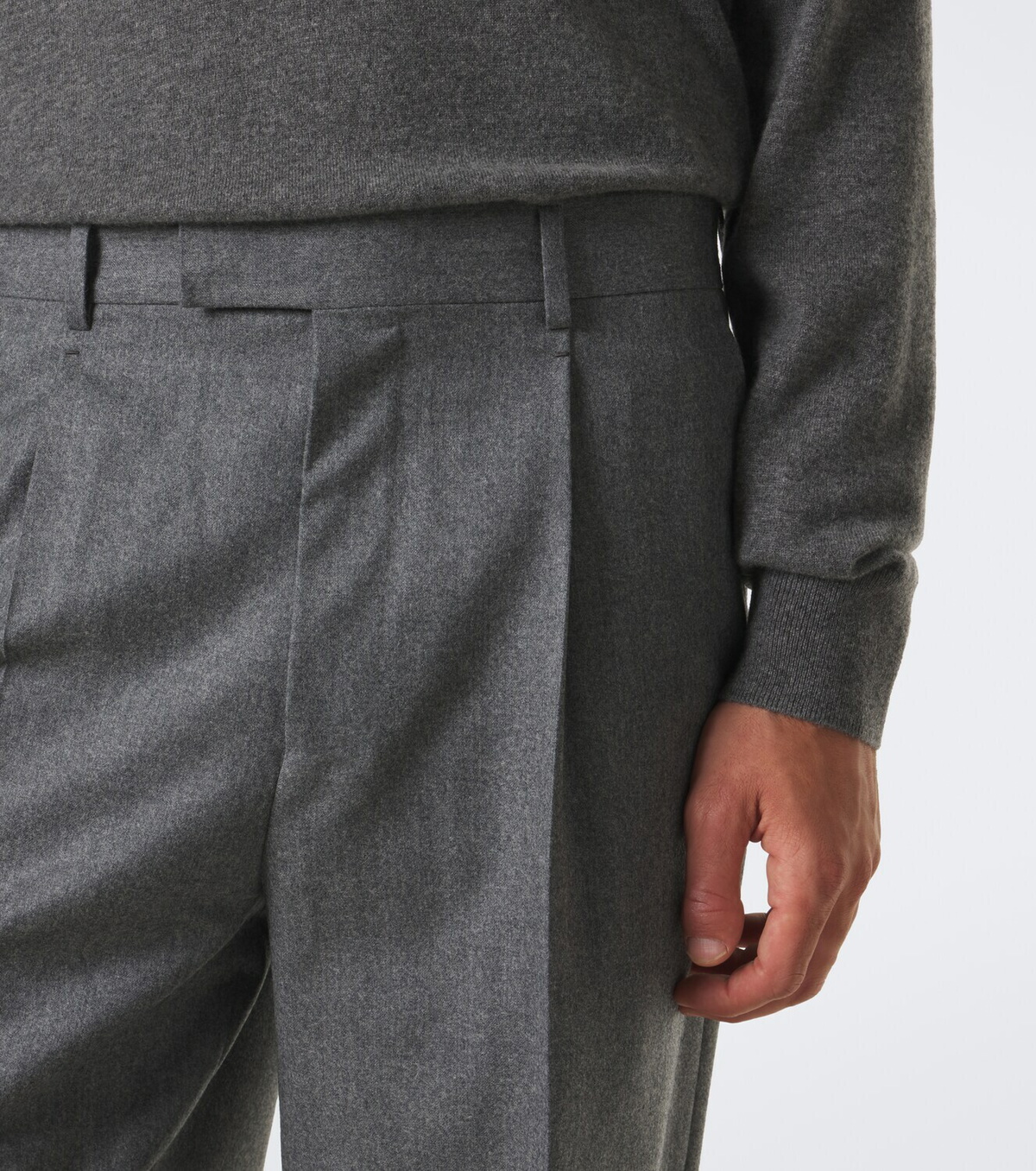Zegna Wool flannel straight pants