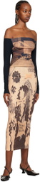 ELLISS Black & Beige Hairpin Bodysuit