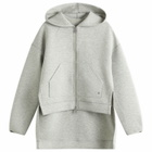 STEL Women's Split Hem Hoodie in Grey Melange