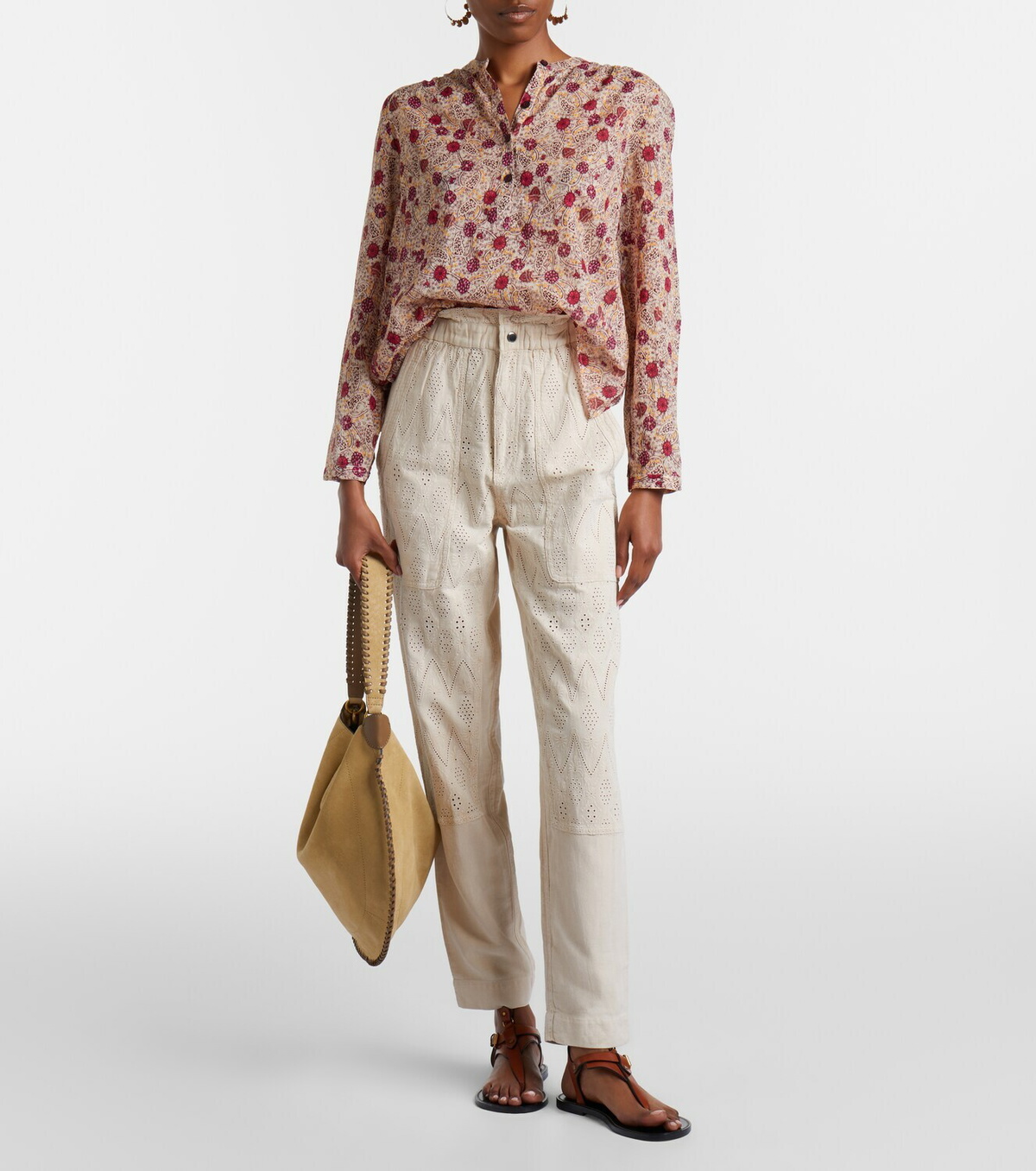 Marant Etoile Kylea broderie anglaise straight jeans