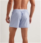Hamilton and Hare - Striped Cotton Boxer Shorts - Blue
