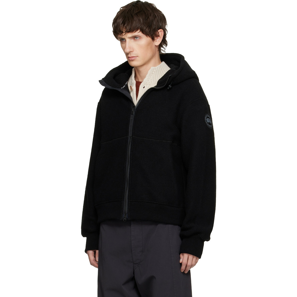 Canada Goose Black 'Black Label' Chilliwack Fleece Bomber Jacket