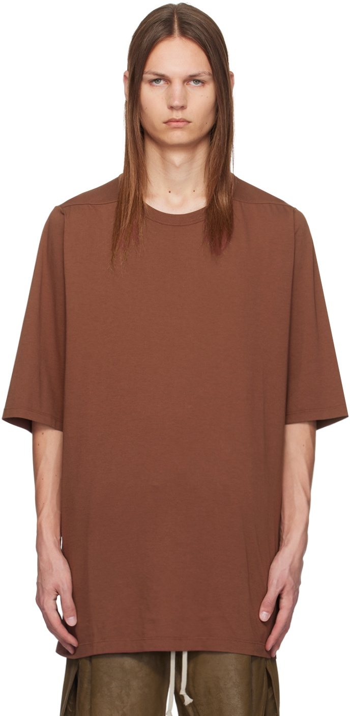 Rick Owens Brown Cotton T-Shirt