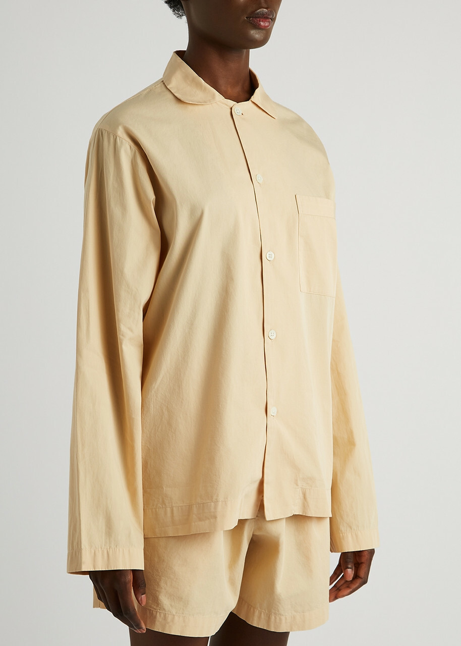 Tekla Unisex Poplin Pyjama Shirt Beige