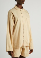 Tekla Unisex Poplin Pyjama Shirt Beige