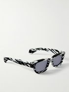 Jacques Marie Mage - Jeff Goldblum Jeff Rectangular-Frame Zebra-Print Acetate Sunglasses