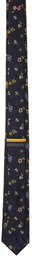 Paul Smith Navy Silk Floral Tie