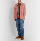 Beams Plus - Grandad-Collar Checked Madras Cotton Shirt - Green