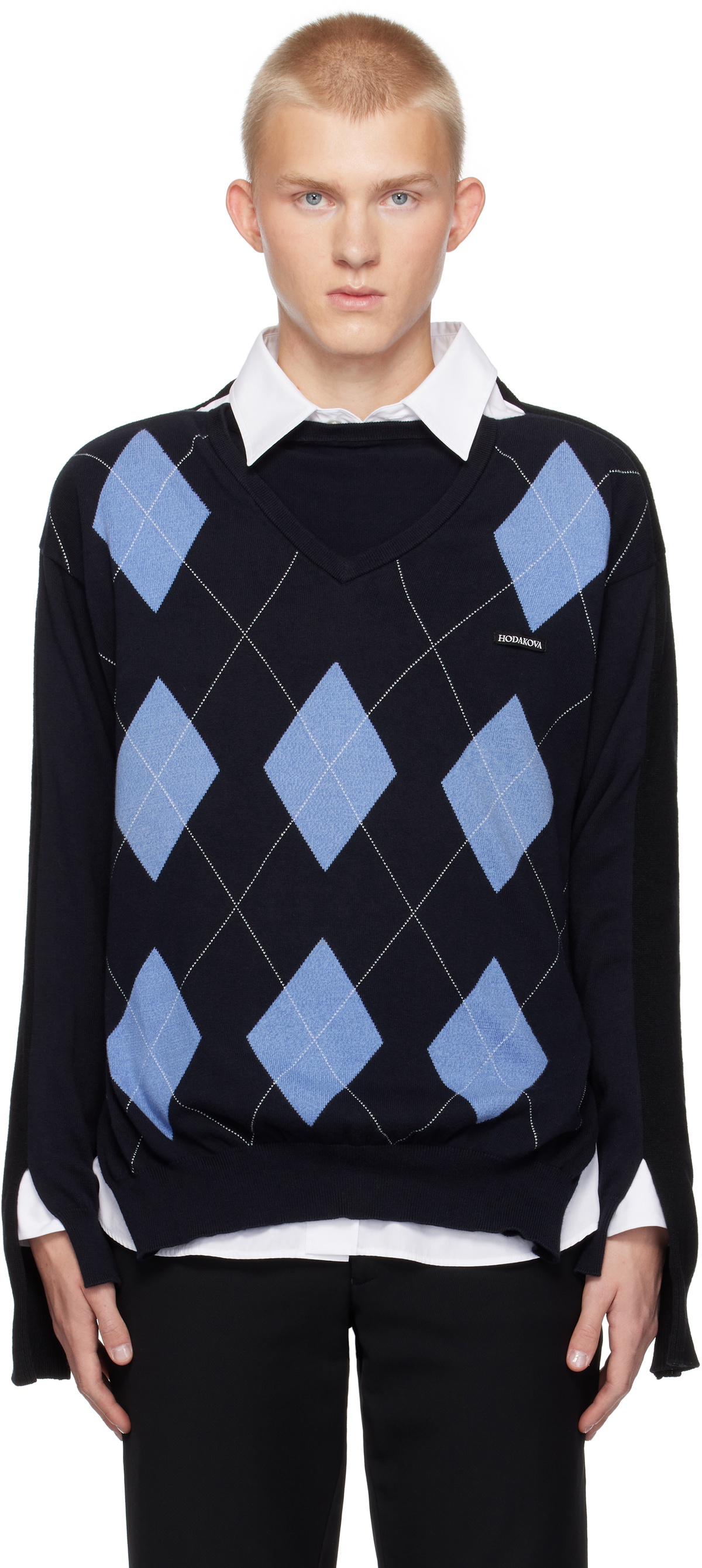HODAKOVA Black Asymmetric Shirt HODAKOVA