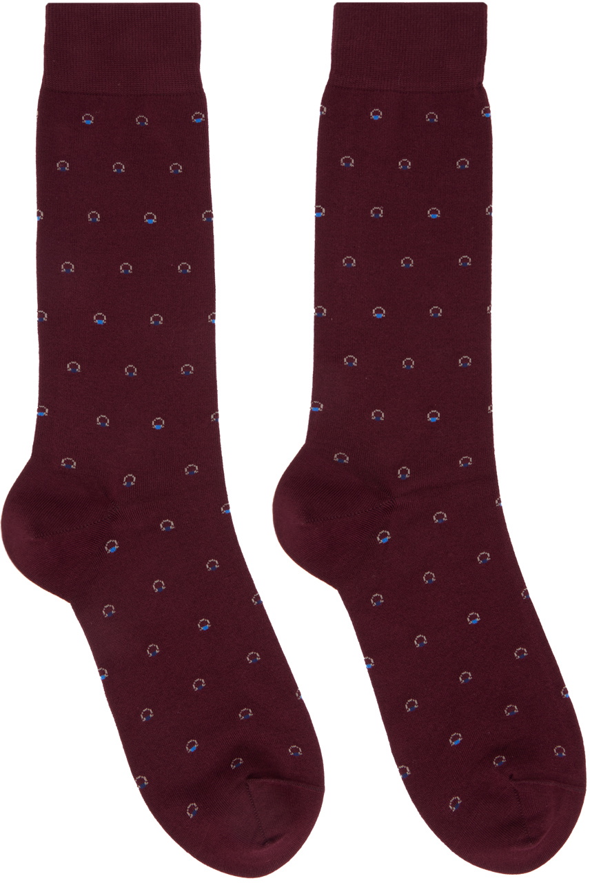 Ferragamo Red Gancini Socks Salvatore Ferragamo