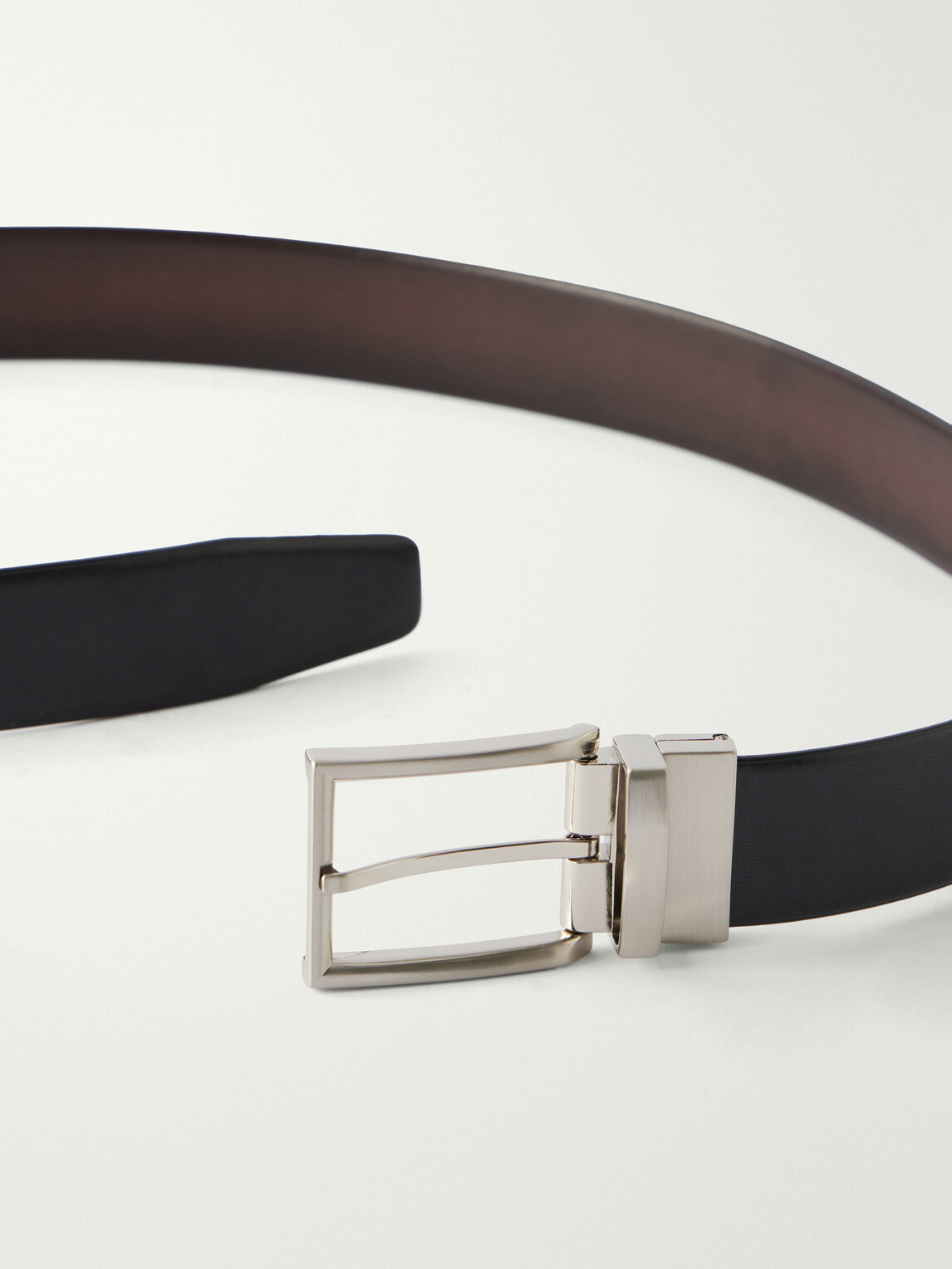 Officine Creative - OC Strip/104 Reversible Leather Belt - Black