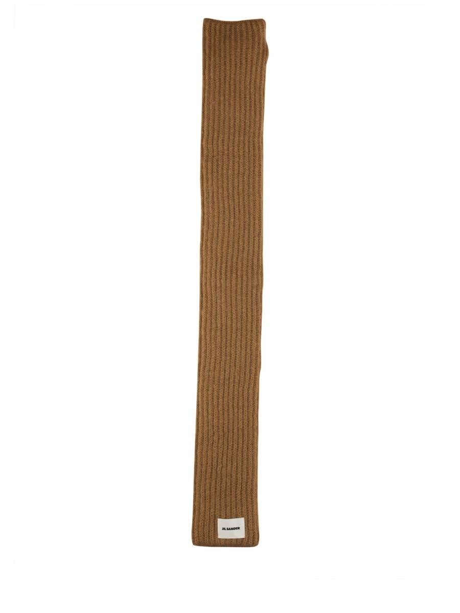 Jil Sander Men's Plus Label Scarf in Beige Jil Sander