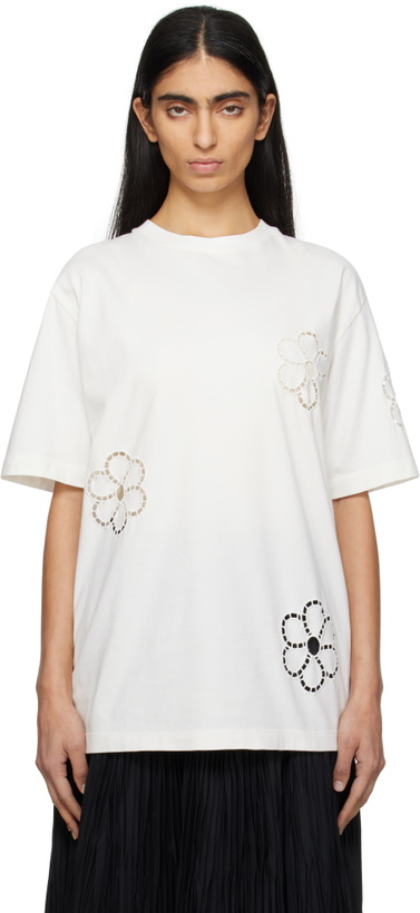 Photo: MSGM Off-White Floral T-shirt