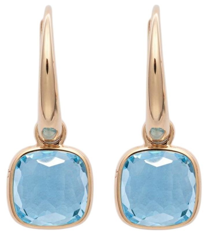 Photo: Pomellato Nudo Mini 18kt rose gold earrings with topazes