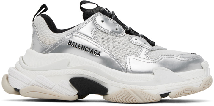 Photo: Balenciaga Silver Triple S Sneakers