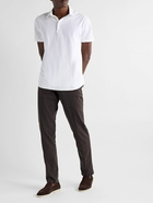 Loro Piana - Cotton-Piqué Polo Shirt - White