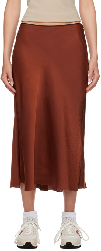 Photo: rag & bone Brown Jaci Midi Skirt